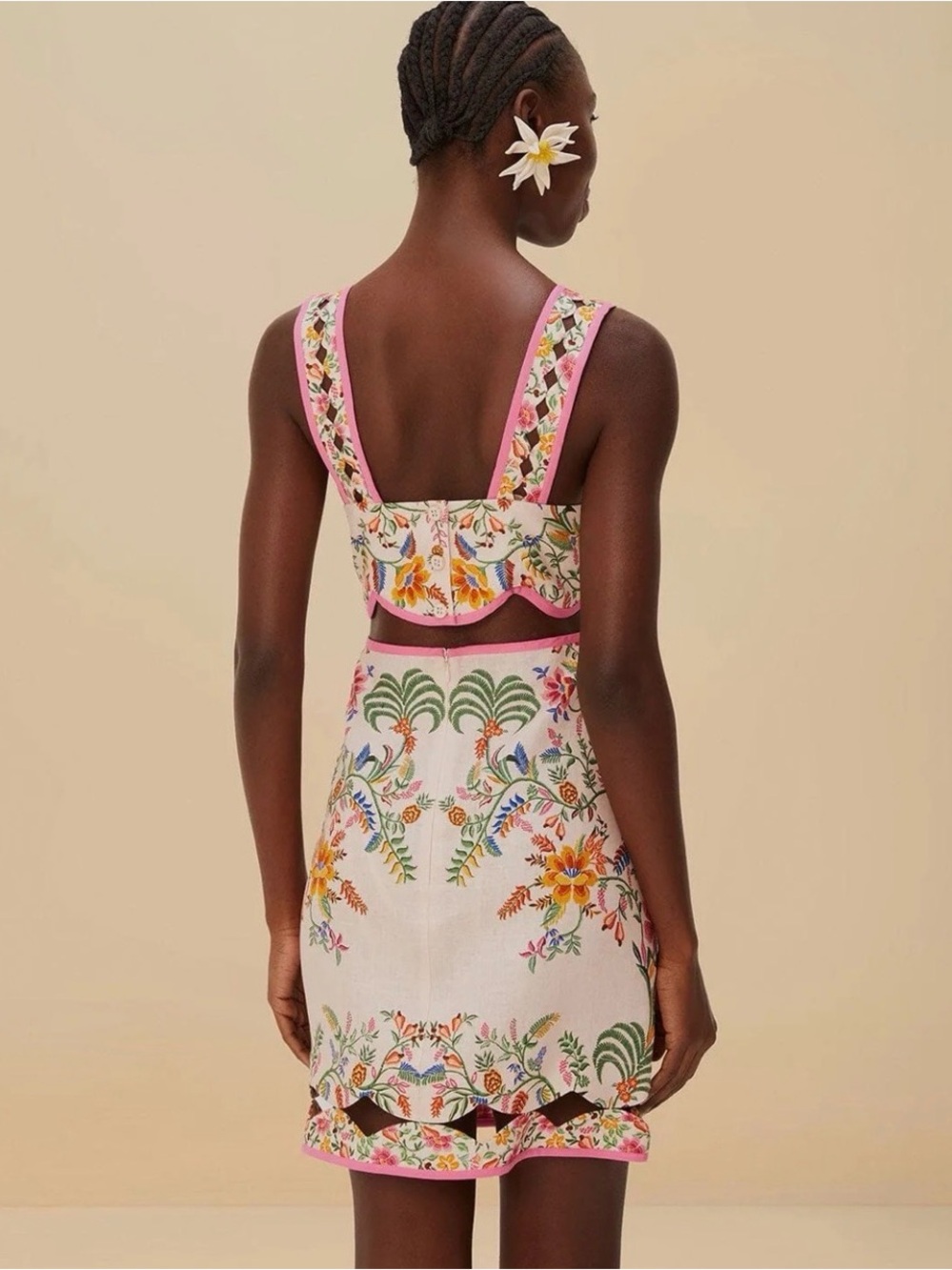 NWT Farm Rio Pink Delicate Forest Mini Dress - Picture 2 of 8